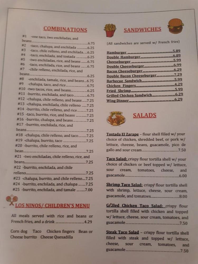 El Zarape Menu image 1